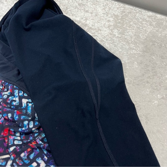 Athleta Size Large Electric Placid 2 in 1 Tight Skirt Navy Blue Fleece Lined - Picture 10 of 11